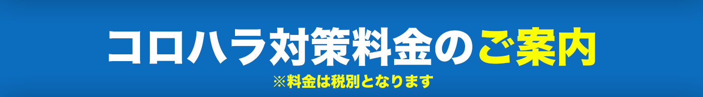 コロハラ嫌がらせコンサルティングの料金ご案内画像です。